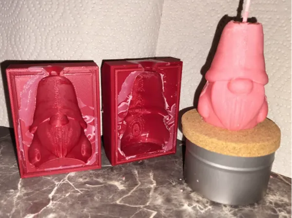 Moule à bougie gnome/Père Noël