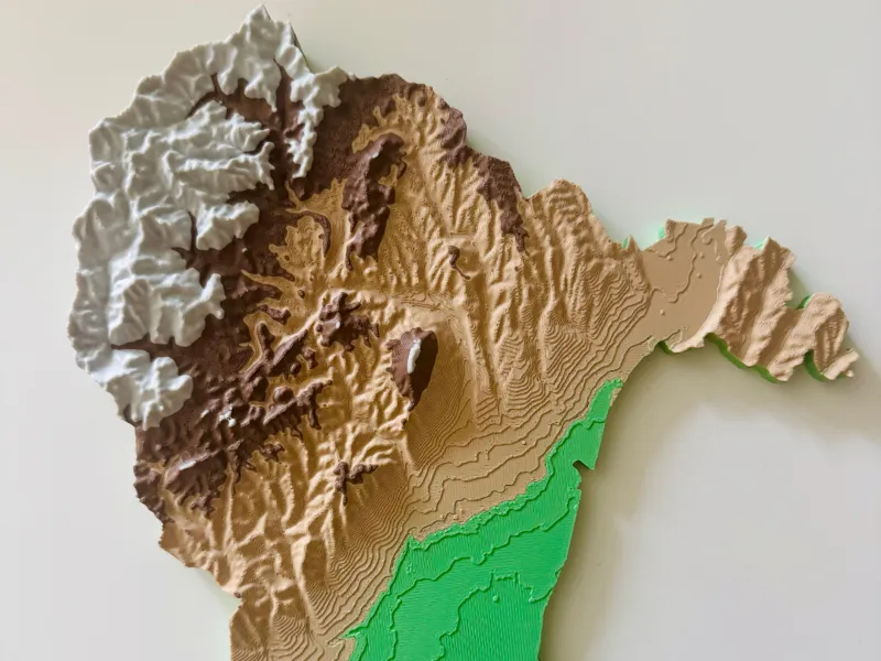 Vrancea County Relief Map