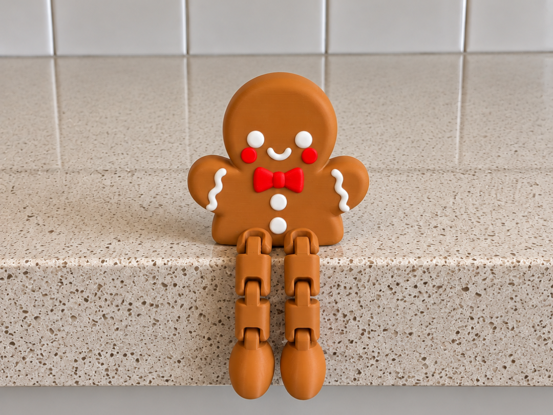 Flexi Gingerbread Man | Articulated Christmas Toy - 1