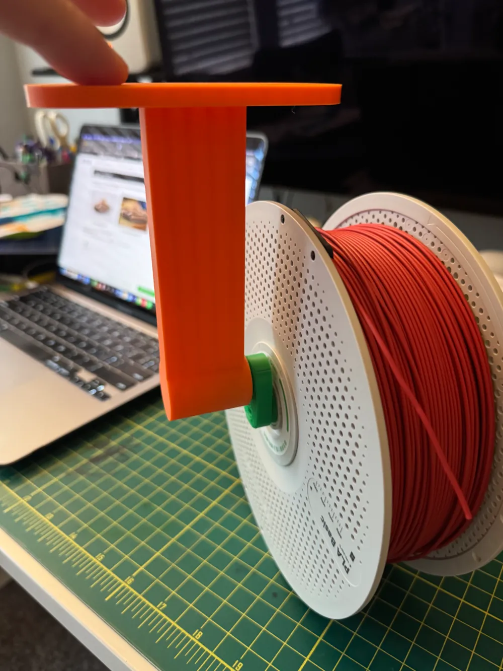 Below Spool Under Cabinet spool holder Remixed by Hans_Solo_Dolo MakerWorld ...