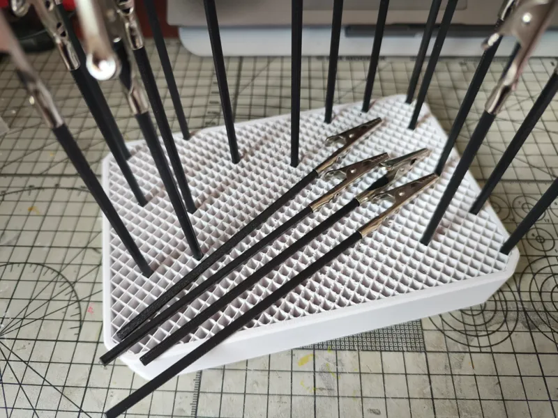 适合4mm接口鳄鱼夹的模型上色夹底座