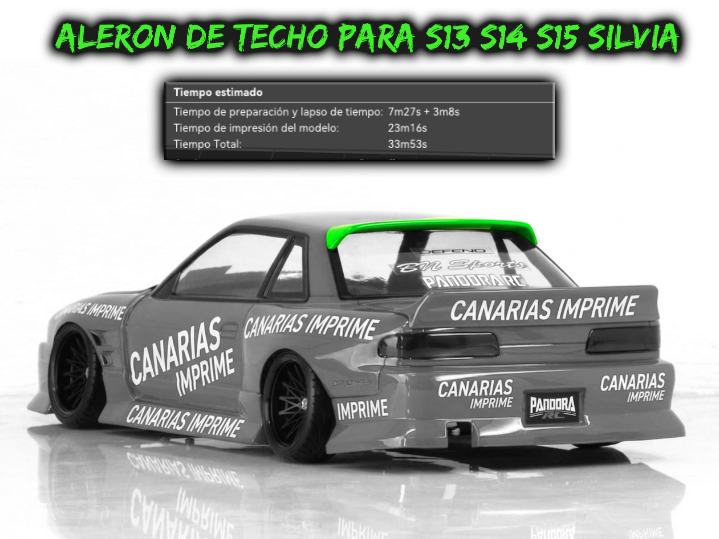Custom RC Drift Roof Wing - Silvia S13 S14 S15