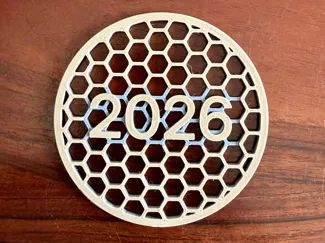 New Year 2026 Drinks Coaster