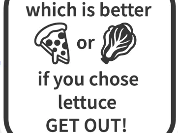 pizza or lettuce