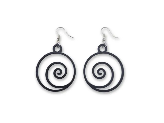 Spiral Circle Earrings