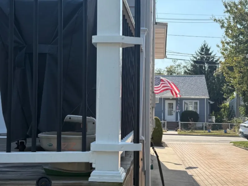 PVC Deck Rail pole mount