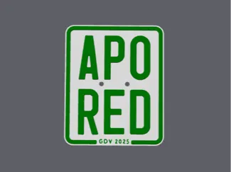 50CCM Moped Kennzeichen (APO-RED) Apored
