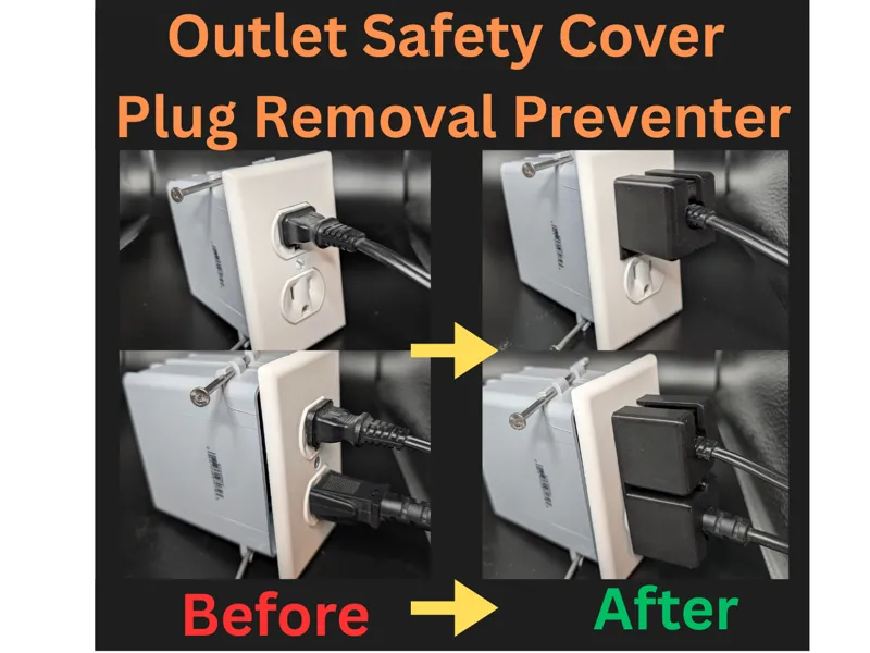 Outlet Safety Cover and Plug Removal Preventer