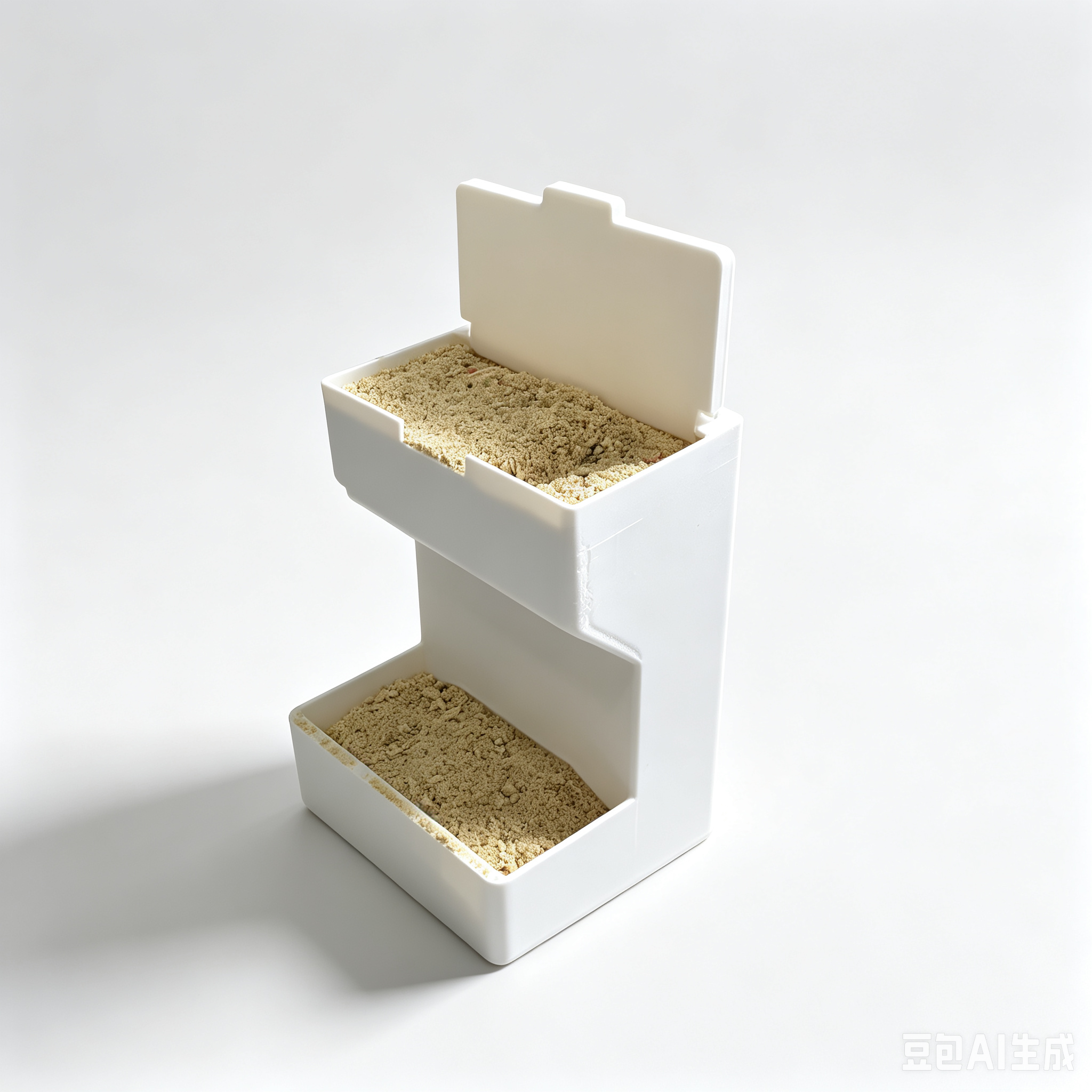 Miniatura 1 do modelo 3D 芦丁鸡喂食盒子Plus 适用2周龄以上