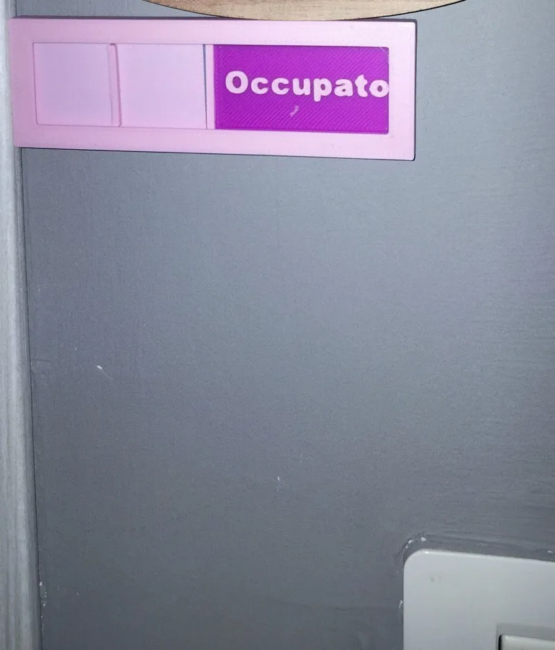 Plate occupied bathroom