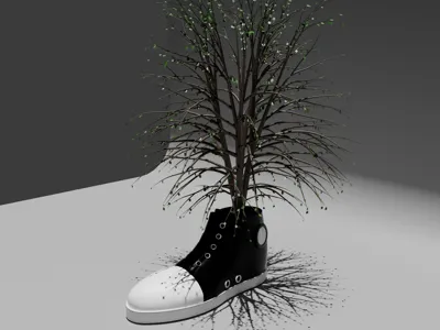 Shoe Planter 3D Model Tabletop Decorative Planter