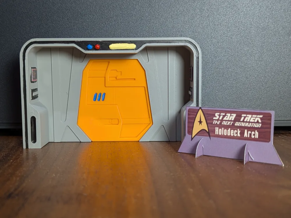 Accesorio para impresora 3D: Holographic Bay Door, Star Trek TNG. Referencia del modelo original.