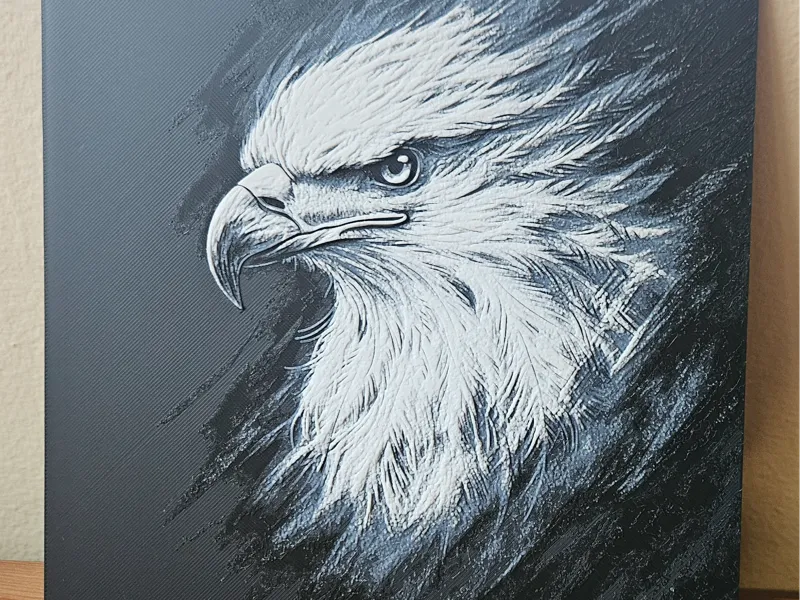 Bald Eagle sketch Hueforge 