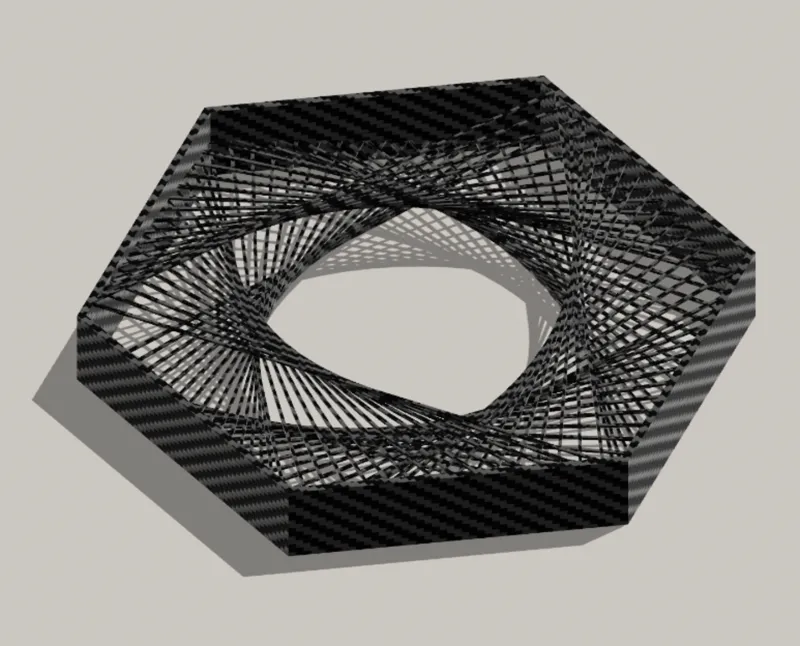 Tensegrity hexagons by Xavi
