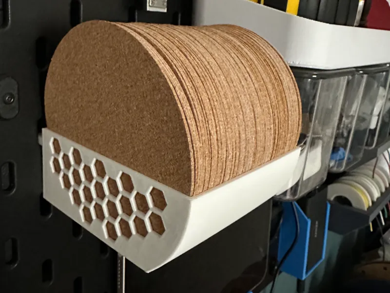 Skadis Shelf for Coaster Cork Rounds