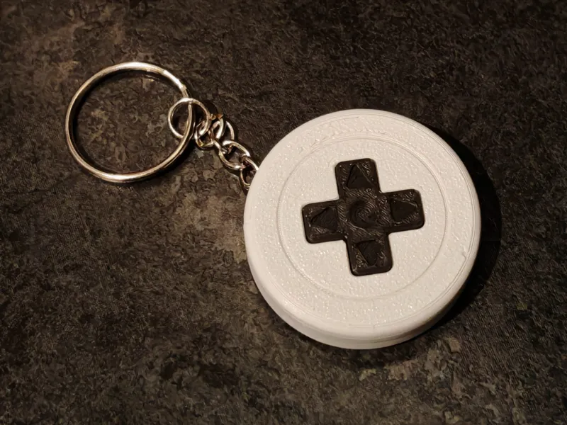 Retro Gamepad D-Pad fidget keychain