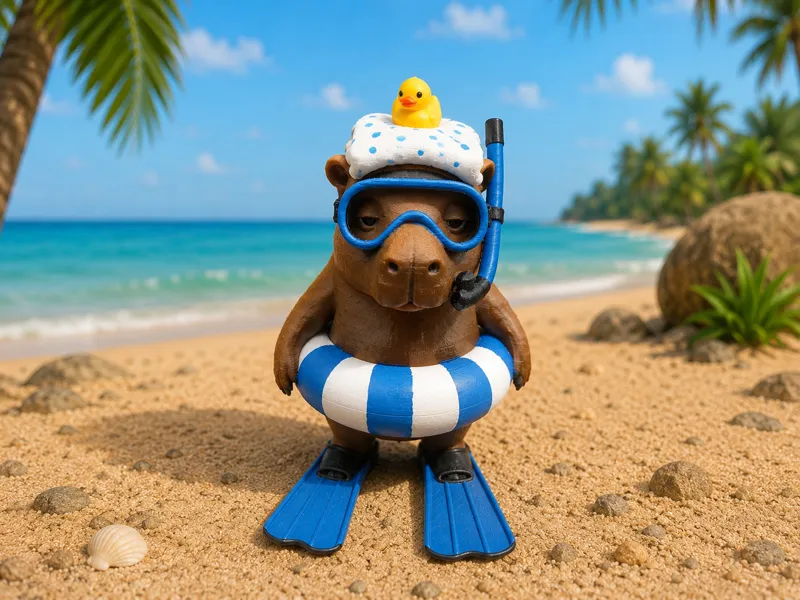 Snorky – The Beach Explorer Capybara 