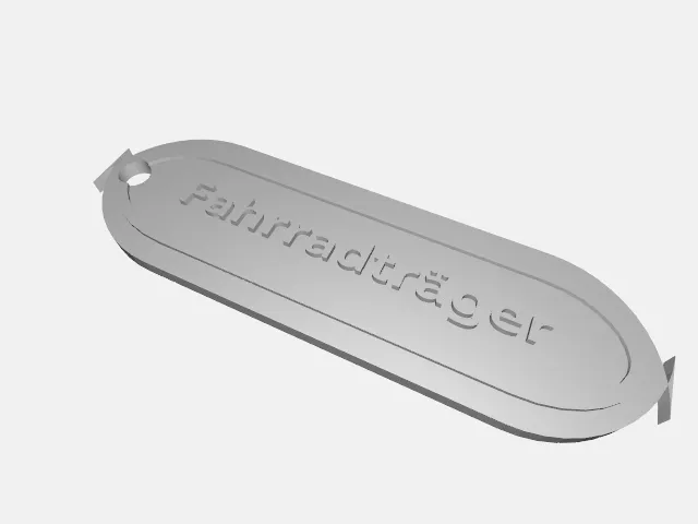 Schlüssel Anhänger für den Fahrradträger