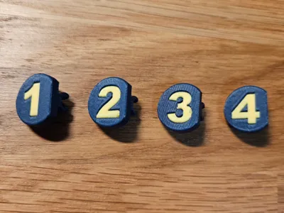 PTFE tube numbering clips (4 mm OD)