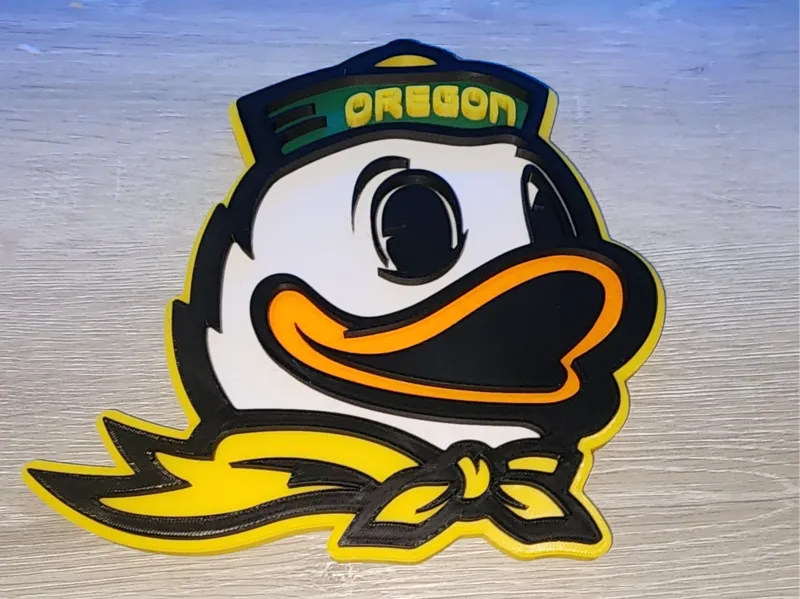 Oregon Duck Logo Plaque