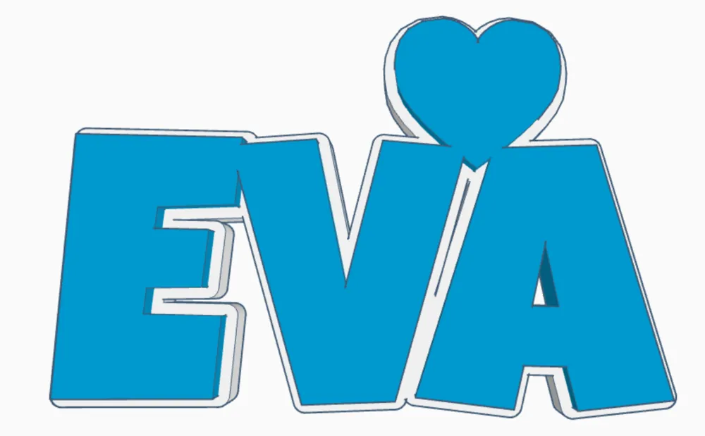 Name Tag Eva EVA keychain Ewa name nametag namedesign key tag by meetoo333 - MakerWorld