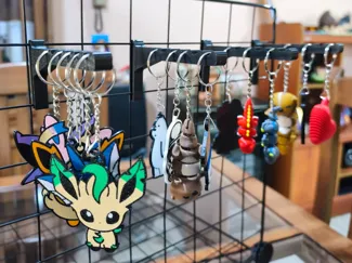 Soporte de llaveros para exhibidores tipo malla