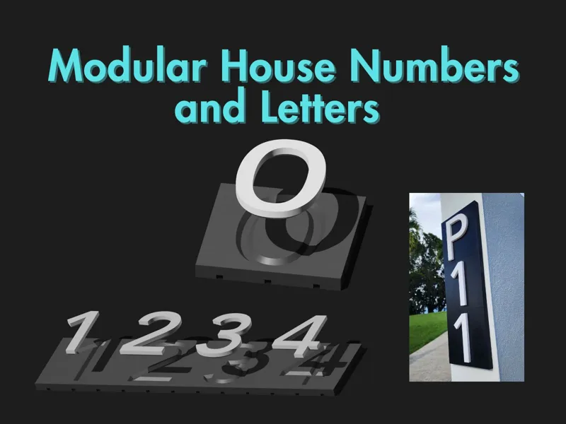 No. 0 - Modular House Numbers & Letters Collection