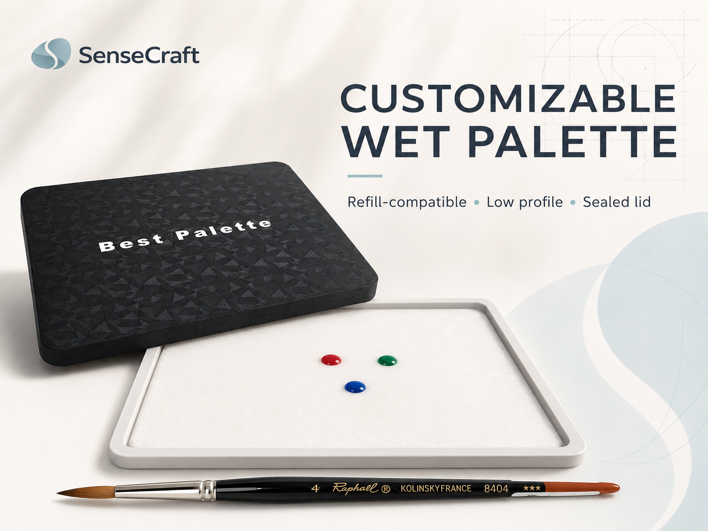 Customizable Wet Palette – SnapLock Lid & TPU Seal