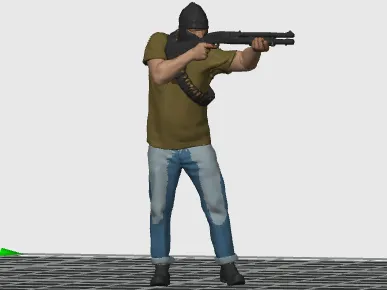 1-64 HOMEM COM ARMA LONGA 01 (RESINA)