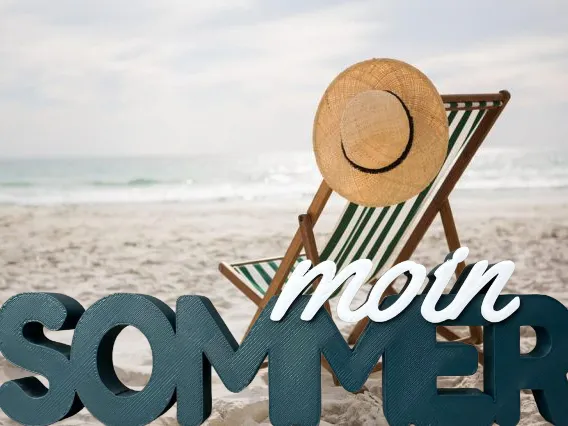 moin Sommer – 3D‑Schriftzug für sommerliche Deko