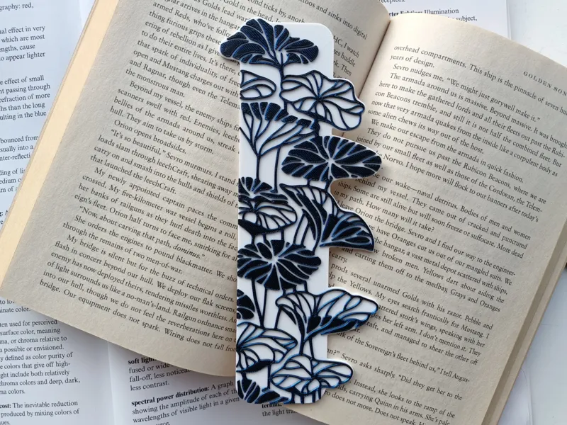 Japanese Syle Water Lily Bookmark