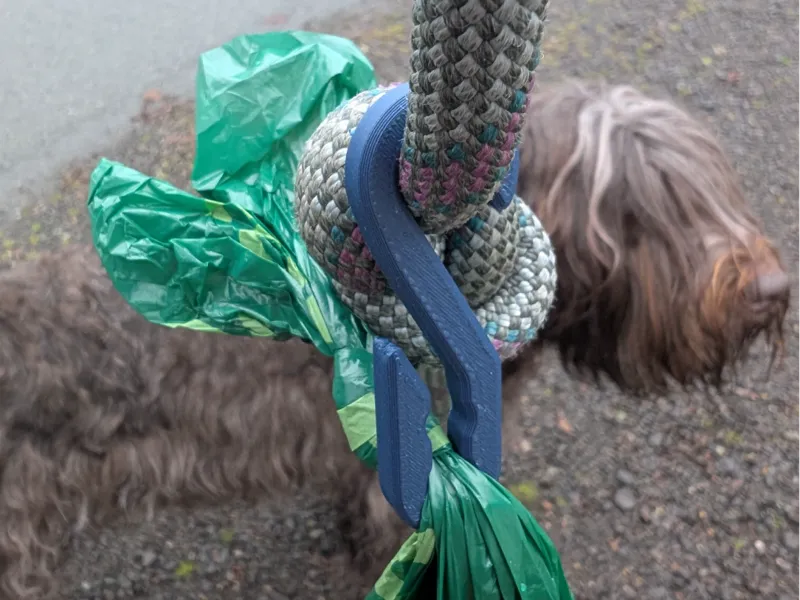 Dog Waste Bag Leash Hook for 11mm Rope Leash