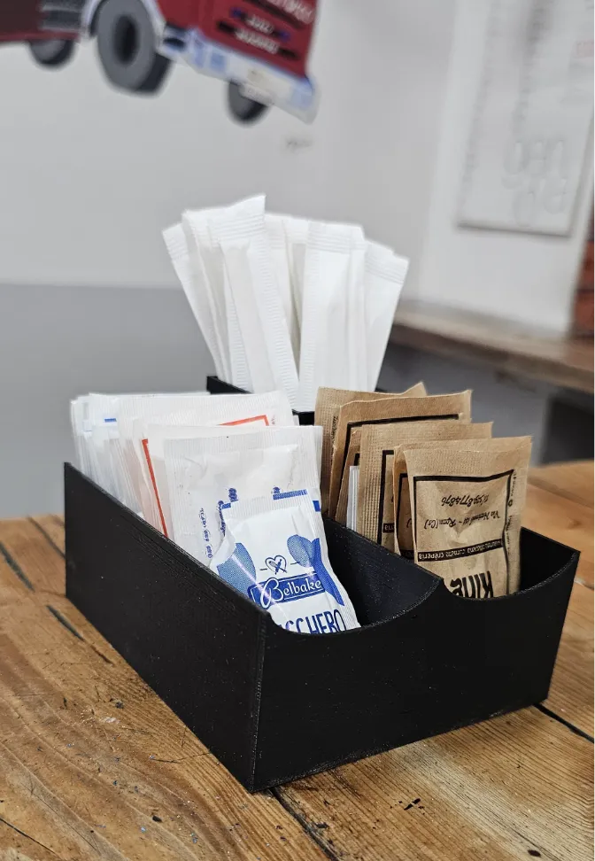 porta bustine zucchero e bastoncini  per caffè