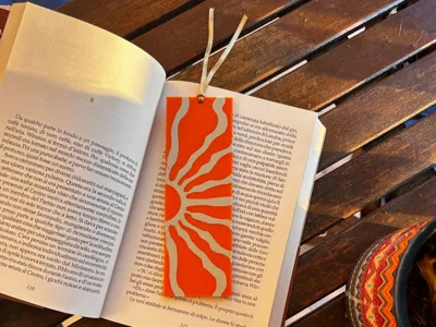 Retro Sunset Bookmark