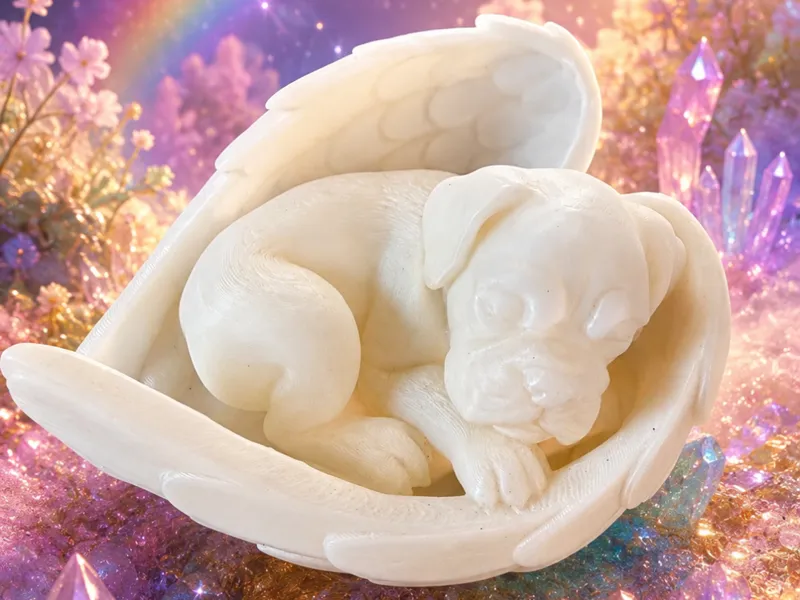 Boxerbaby mit Engelsfügel