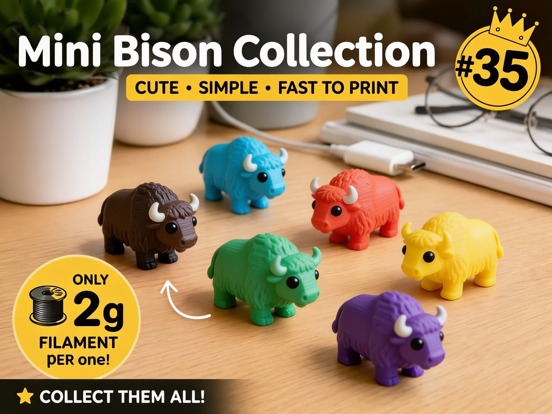 Mini Bison Fidget - Micro Zoo