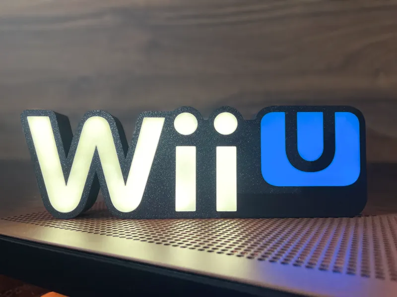Letrero Wii U luminoso