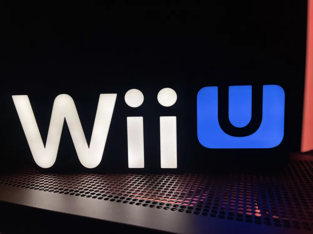 Light-up Wii U sign - Free 3D Print Model - MakerWorld