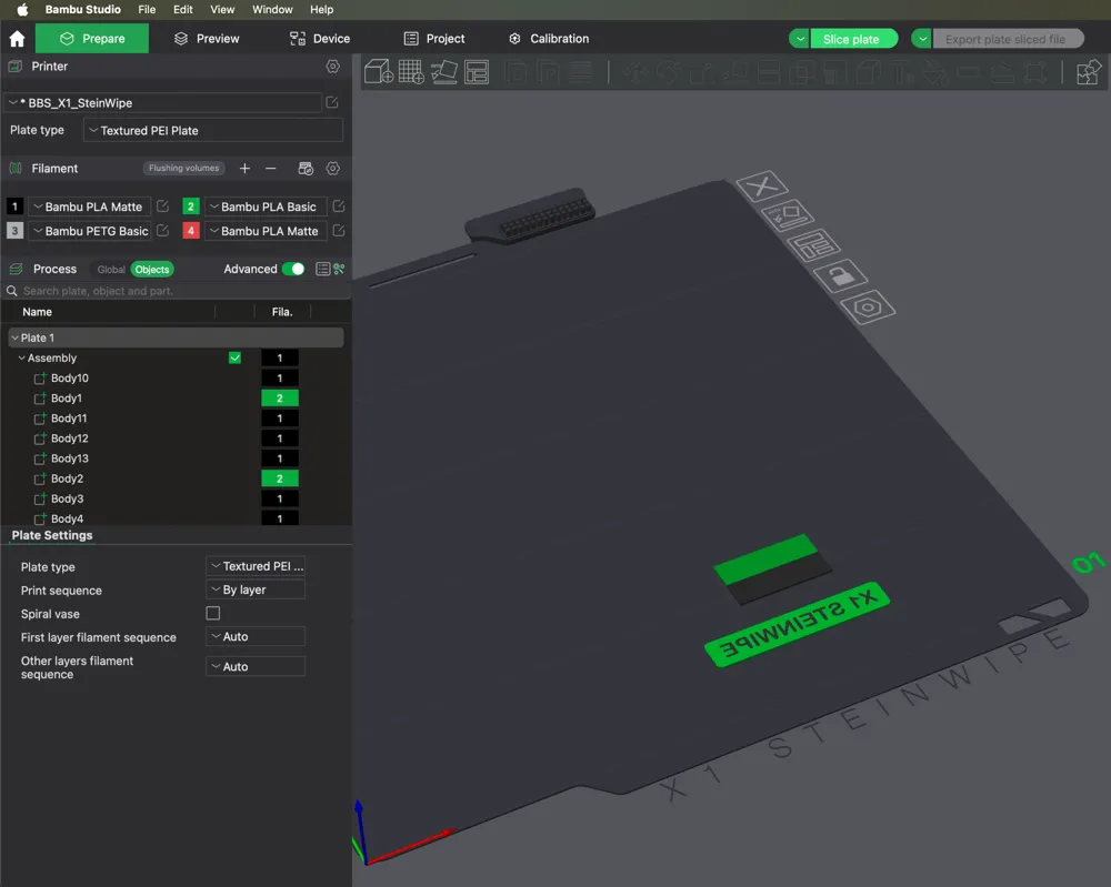 SteinWipe Nozzle Wiper For X1 and P1 Series by Leckiestein