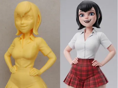 Mavis schoolgirl fanart