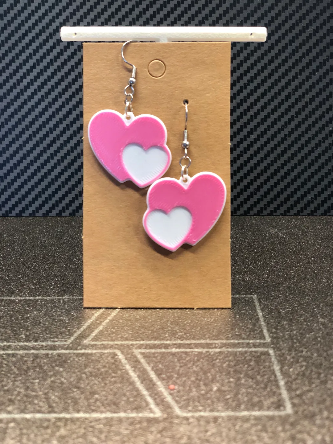 Hearts earrings view 2