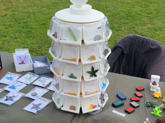 Empty Spool Turntable Display Stand