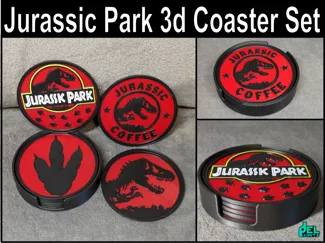 Jurassic Park 3D Stackable Coaster Set