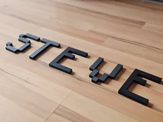 Minecraft Style Alphabet–Volles Set A-Z, a-z, 0-9