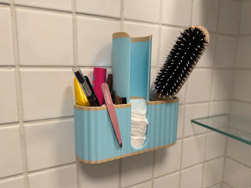 Cotton Pad Holder & Bathroom Organizer, Wall Mount