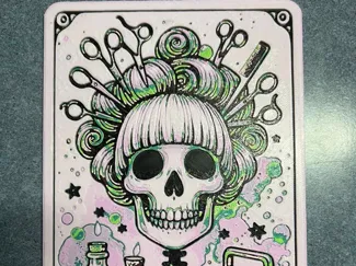 The Hairdresser Tarrot card, Hueforge Sign