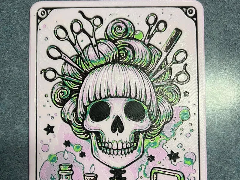 The Hairdresser Tarrot card, Hueforge Sign