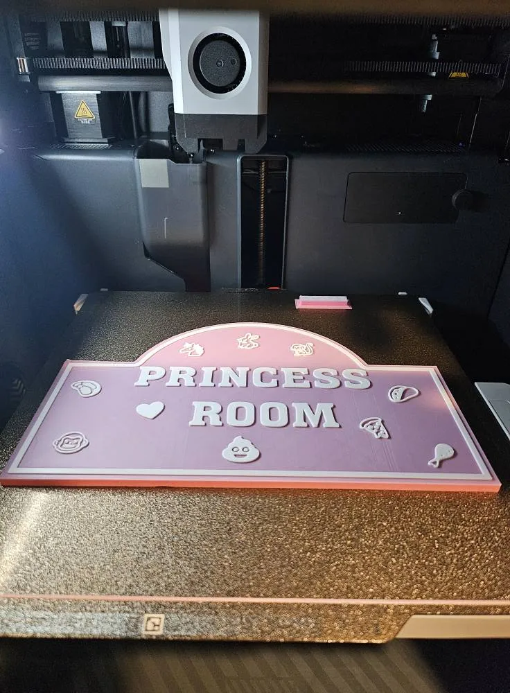 princess room sign - Free 3D Print Model - MakerWorld