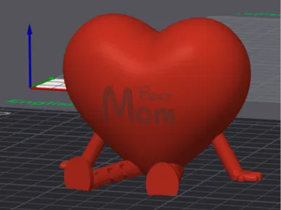 Mother’s Day: Heart with Movable Legs and Text