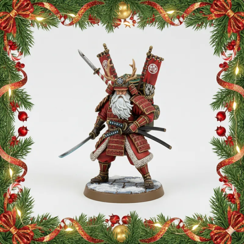 D&D Miniature: The Jolly Ronin (Santa Samurai)